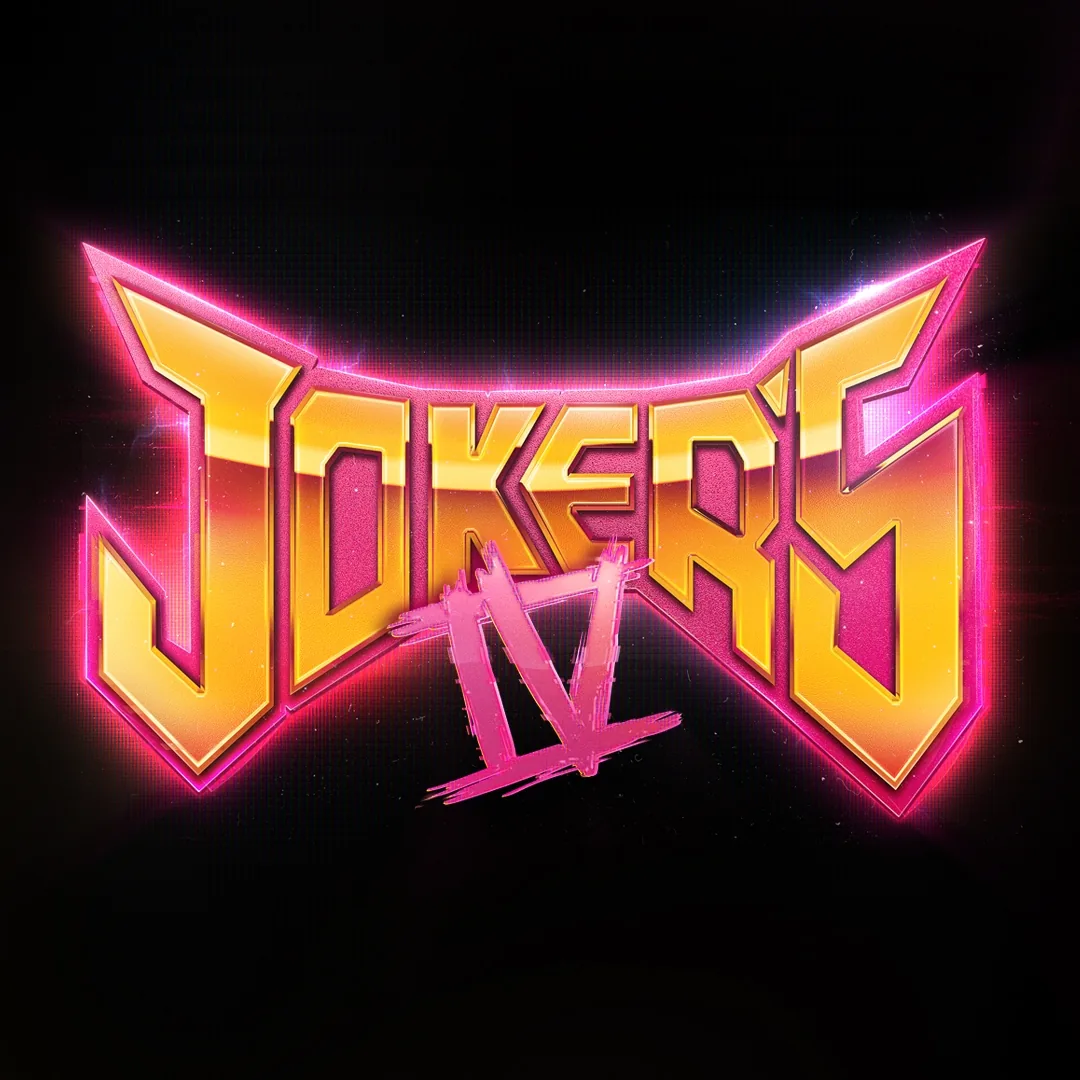 The new JOKER'S IV logo in pink and gold neon lettering